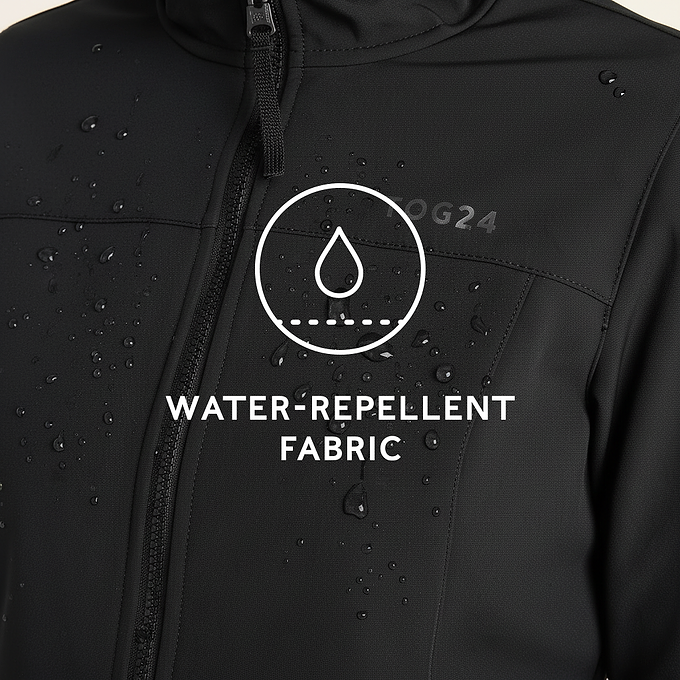 Marina Womens Long Water Resistant Softshell Jacket - Black