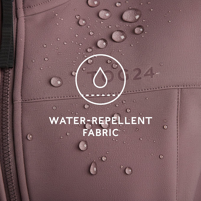 Marina Womens Long Water Resistant Softshell Jacket - Dark Mauve