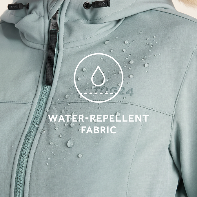 Marina Womens Long Water Resistant Softshell Jacket - Misty Grey