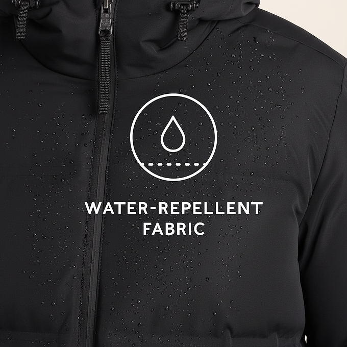 Menka Mens Shower Resistant Insulated Jacket - Black