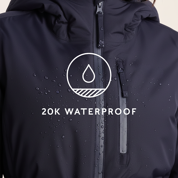 Meribel Womens Performance Waterproof Ski Jacket - Oxford Blue