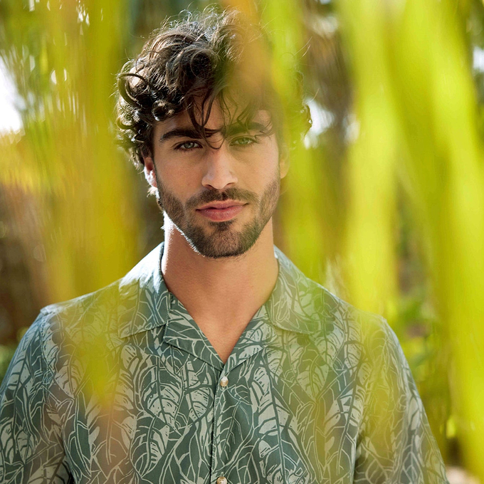 Otto Mens Shirt - Light Forest Print