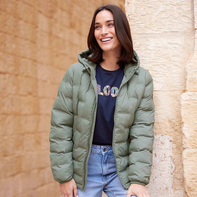 Palmer Womens Padded Jacket - Faded Khaki