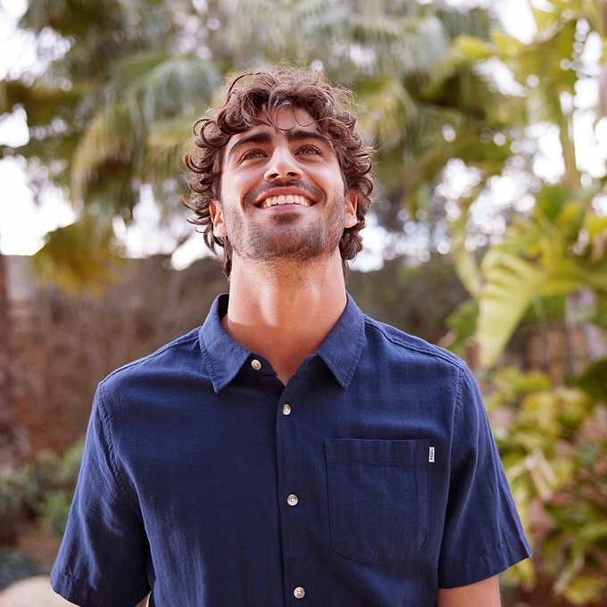Preston Mens Shirt - Dark Indigo