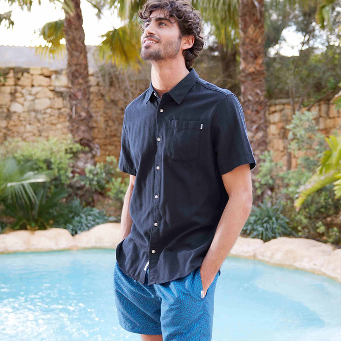 Preston Mens Shirt - Dark Indigo