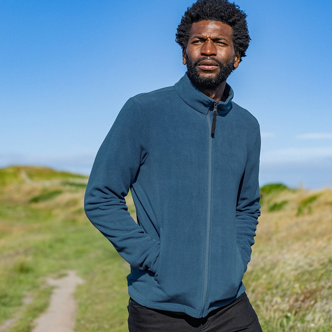 Revive Mens Fleece Jacket - Blue Stone