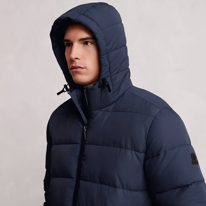 Radley Mens Padded Long Jacket - Dark Indigo