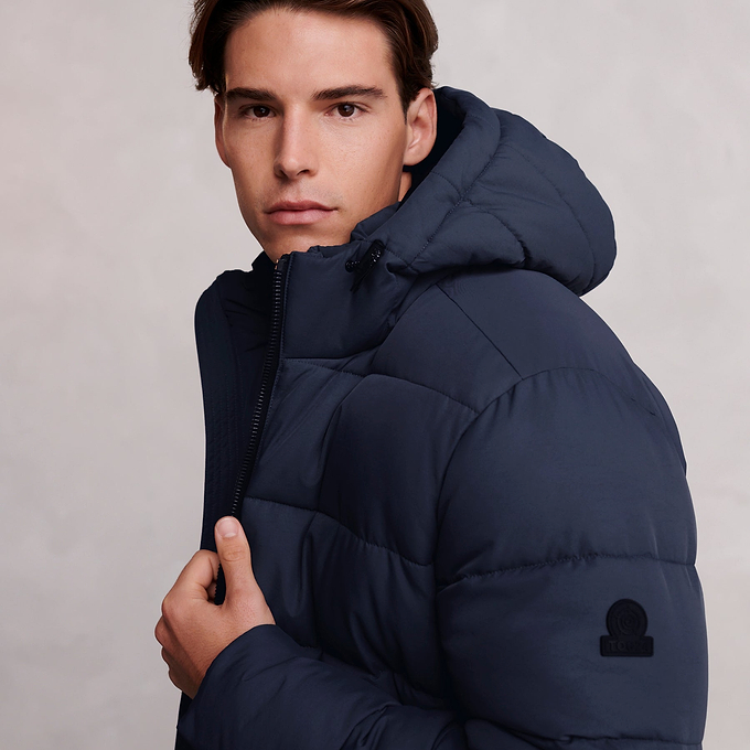 Radley Mens Padded Long Jacket - Dark Indigo