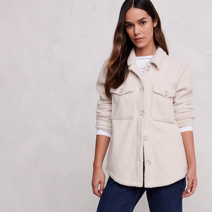 Maxine Womens Shacket - White Sand