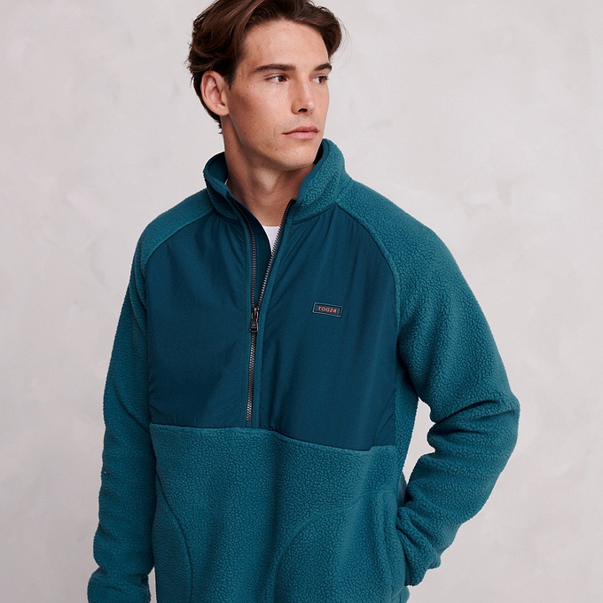 Eldon Mens Sherpa Fleece - Marine Blue