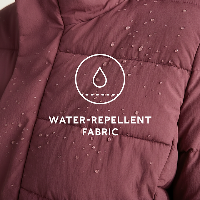 Sleight Womens Short Insulated Parka - Burgundy