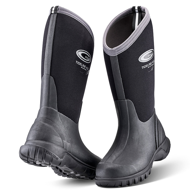 Grubs Boots Tideline Wellies Unisex - Black