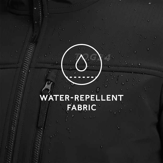 Truro Mens Hooded Softshell Jacket - Black