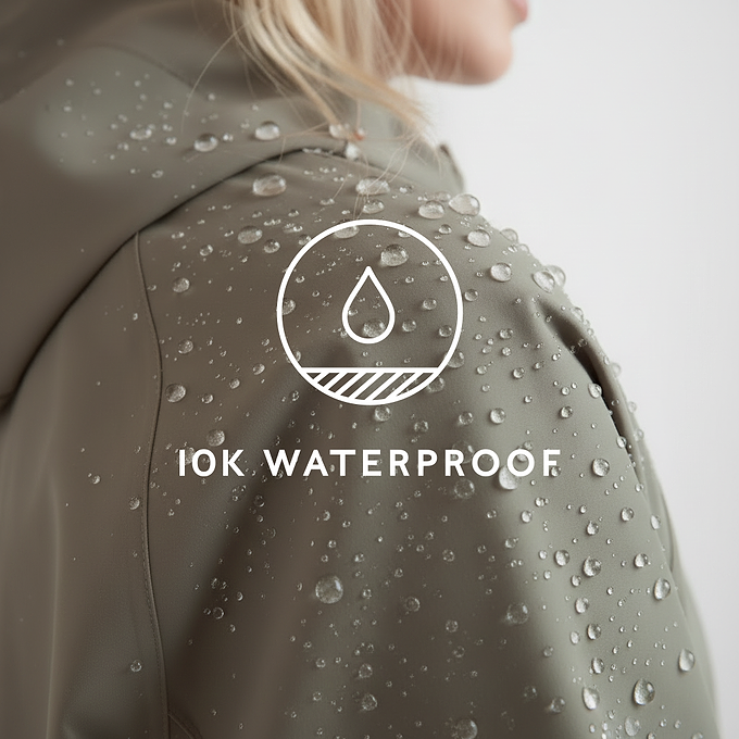 Vena Womens Waterproof Jacket - Pale Khaki