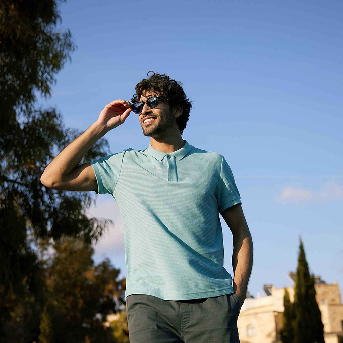 Wexler Mens Polo Shirt - Light Sky