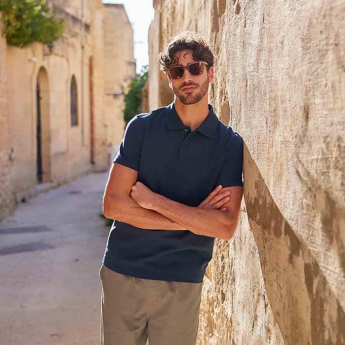 Zaden Mens Polo Shirt - Dark Indigo