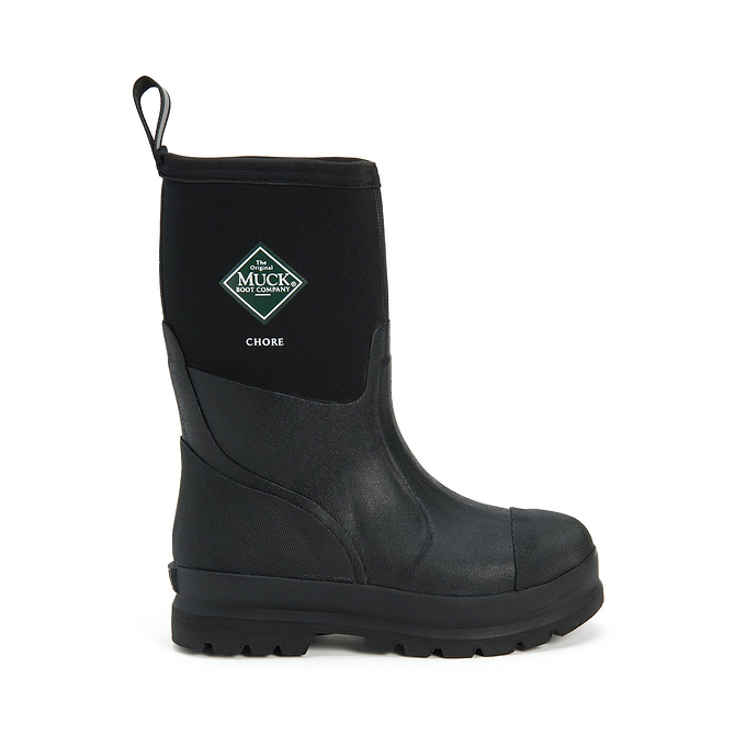 Muck Boots Chore Classic Mid Patterned Unisex Wellington - Black