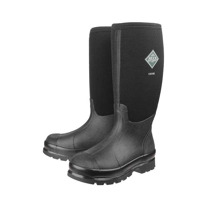 Muck Boots Chore Classic Hi Patterned Unisex Wellington - Black