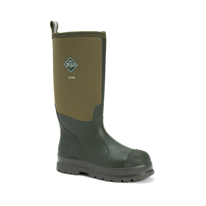 Muck Boots Chore Classic Hi Patterned Unisex Wellington - Moss