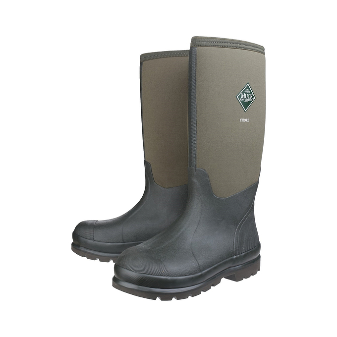 Muck Boots Chore Classic Hi Patterned Unisex Wellington - Moss