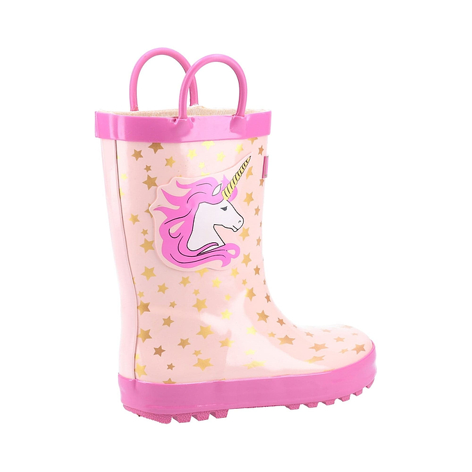 Cotswold Puddle Kids Waterproof Pull On Boots - Unicorn