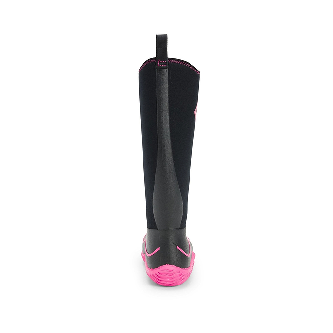 Muck Boots Hale Pull On Womens Wellington - Black/Pink