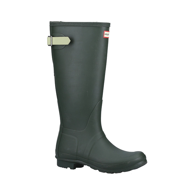 Hunter Original Tall Back Adjustable Womens Wellington Boots - Green