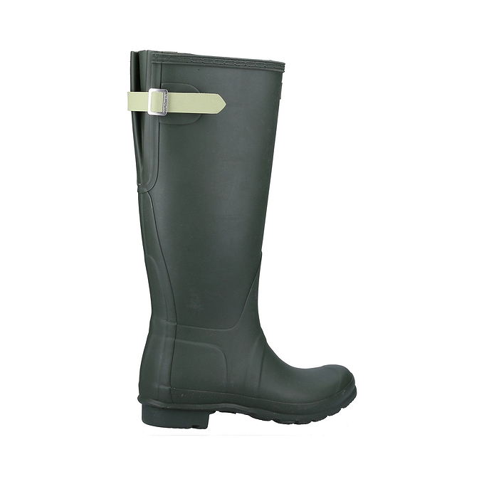 Hunter Original Tall Back Adjustable Womens Wellington Boots - Green