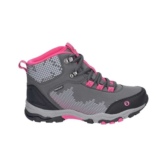 Cotswold Ducklington Kids Hiking Waterproof Boots - Grey/Pink