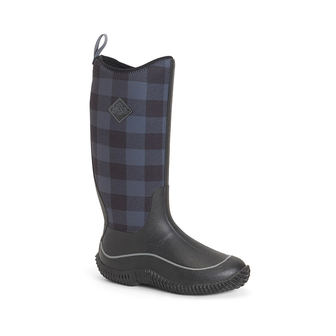 Muck Boots Hale Womens Wellington - Black/Grey Plaid
