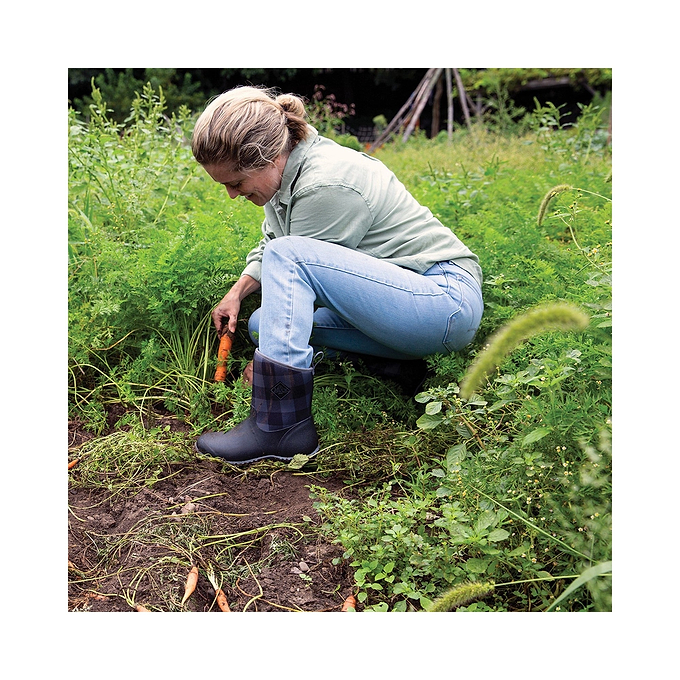Muck Boots Muckster II Mid Womens Wellington - Black/Grey Plaid