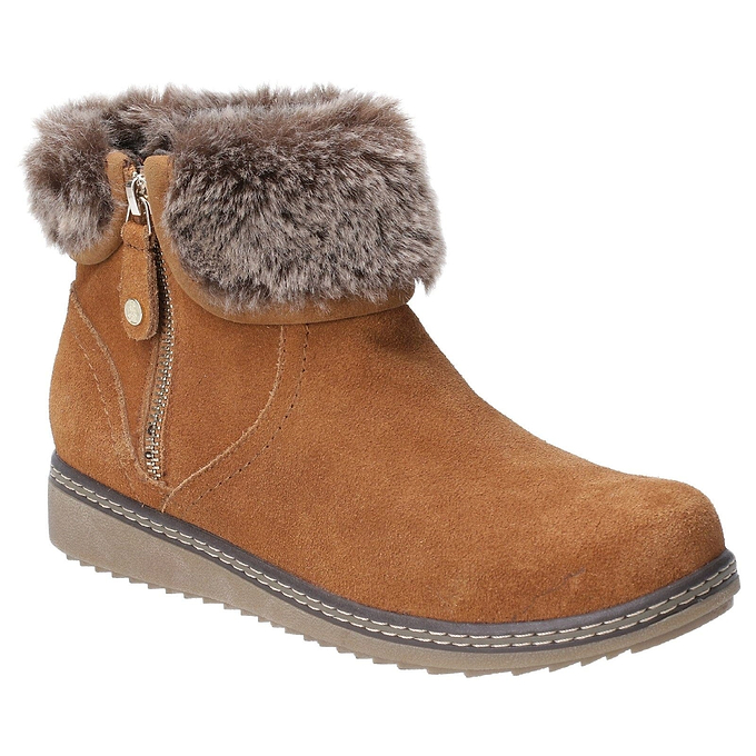 Hush Puppies Penny Zip Ankle Boot - Tan