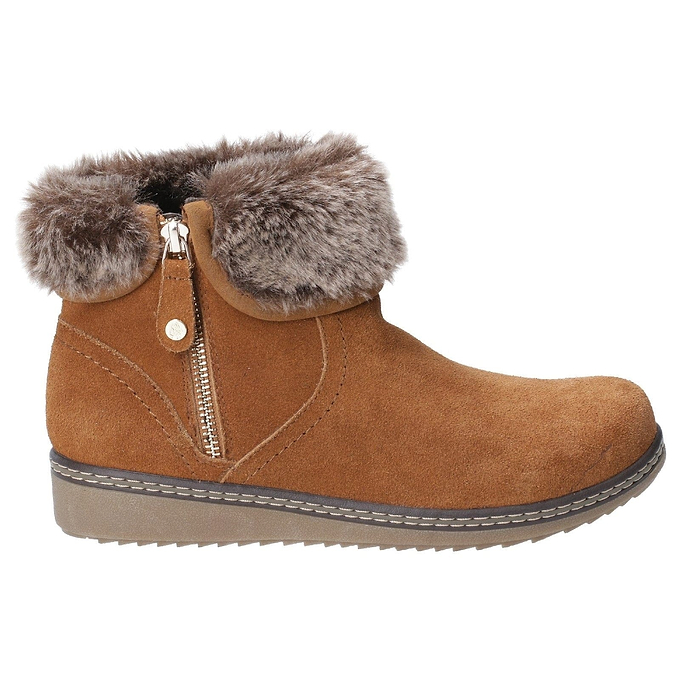 Hush Puppies Penny Zip Ankle Boot - Tan