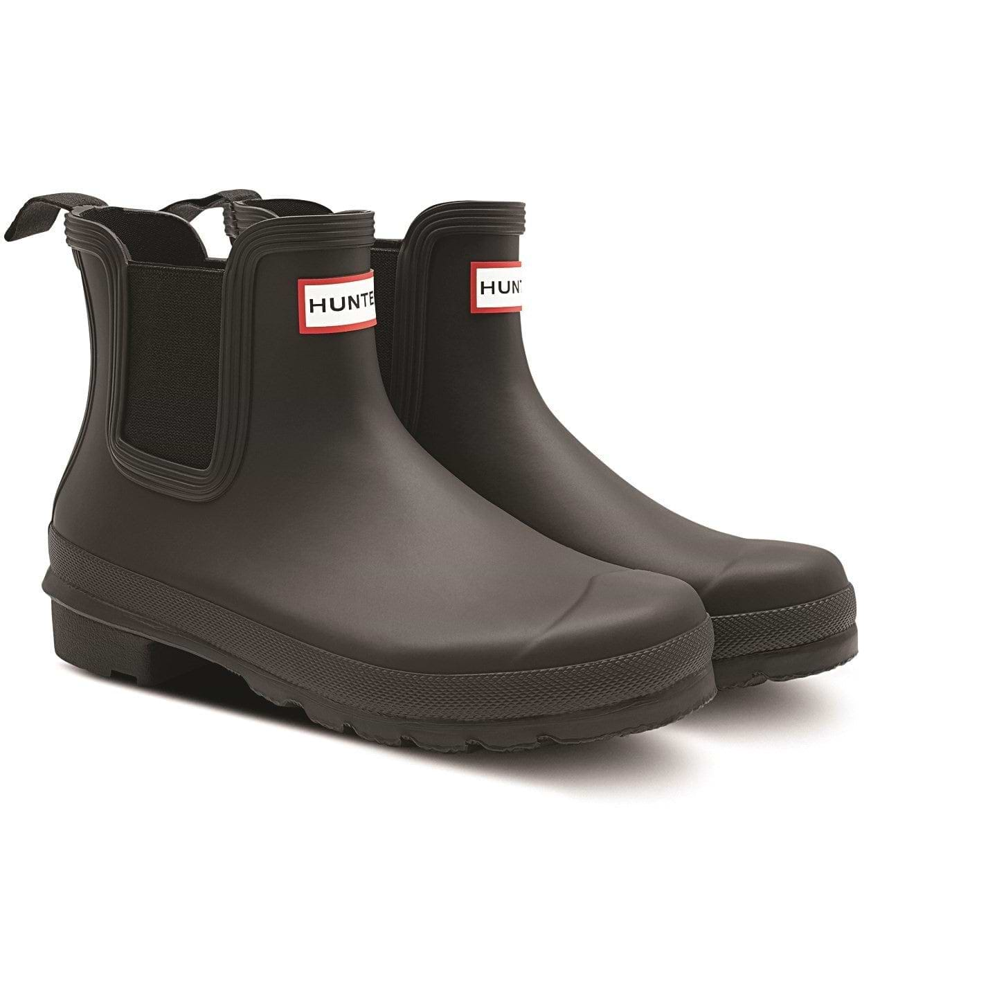 Black hunter wellies best sale