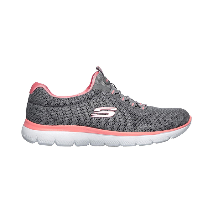 Skechers Summits Womens Sports Shoes - Grey/Pink