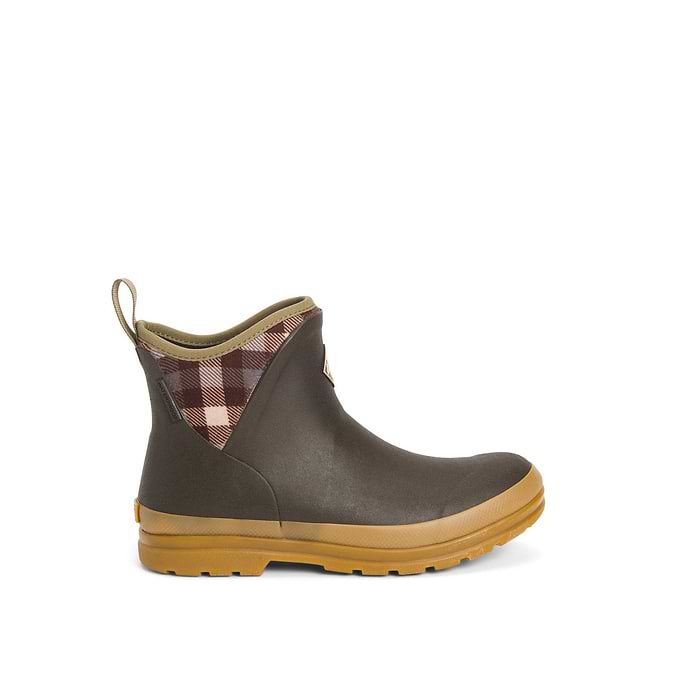 Muck Boots Originals Ankle Wellingtons - Brown/Plaid/Gum