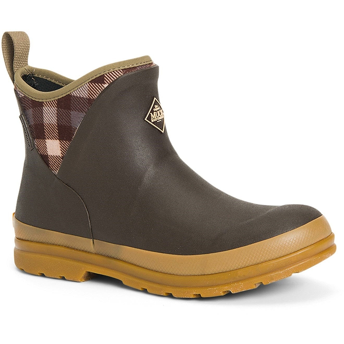 Muck Boots Originals Ankle Wellingtons - Brown/Plaid/Gum