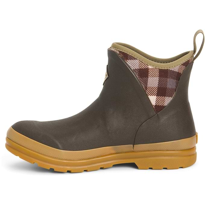 Muck Boots Originals Ankle Wellingtons - Brown/Plaid/Gum