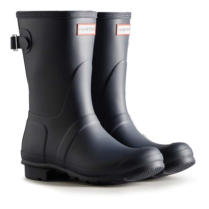 Hunter Short Back Adjustable Wellington Boots - Navy