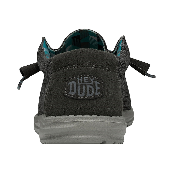 HEYDUDE Wally Sox Mens Shoe - Charcoal