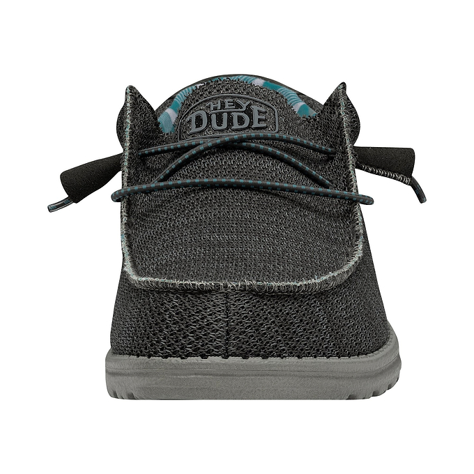 HEYDUDE Wally Sox Mens Shoe - Charcoal
