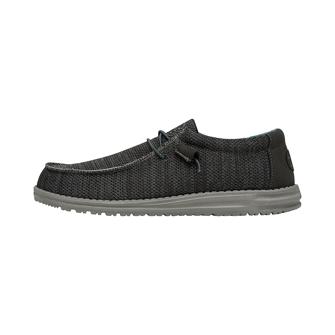HEYDUDE Wally Sox Mens Shoe - Charcoal