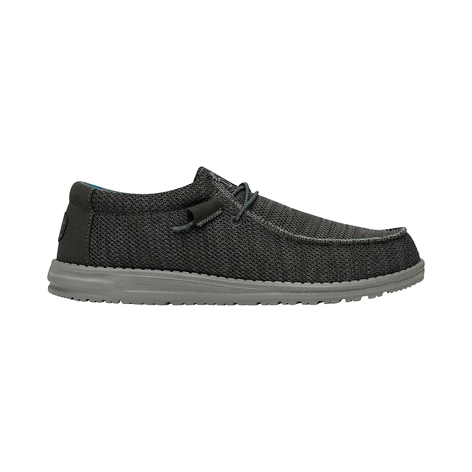 HEYDUDE Wally Sox Mens Shoe - Charcoal