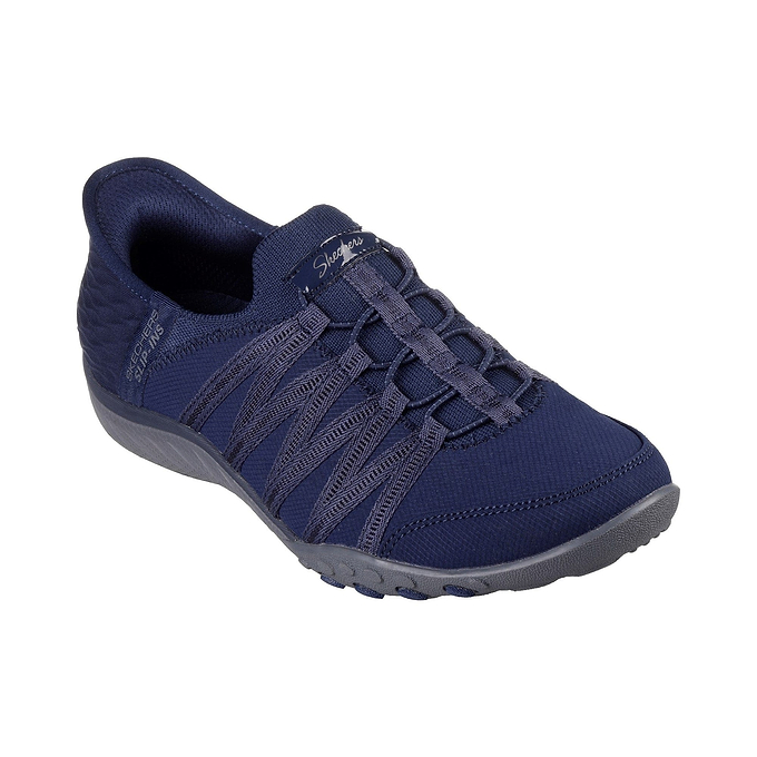 Skechers Breathe-Easy - Roll-With-Me Womens Shoes - Navy