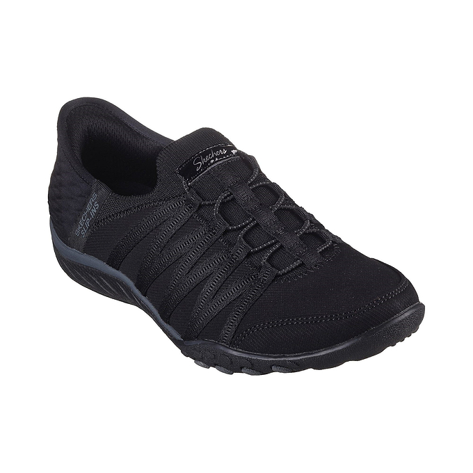 Skechers Breathe-Easy - Roll-With-Me Womens Shoes - Black