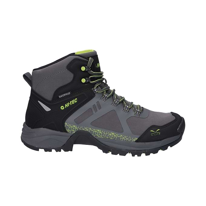 Hi-Tec V-Lite Psych Boots - Dark Grey/Lime