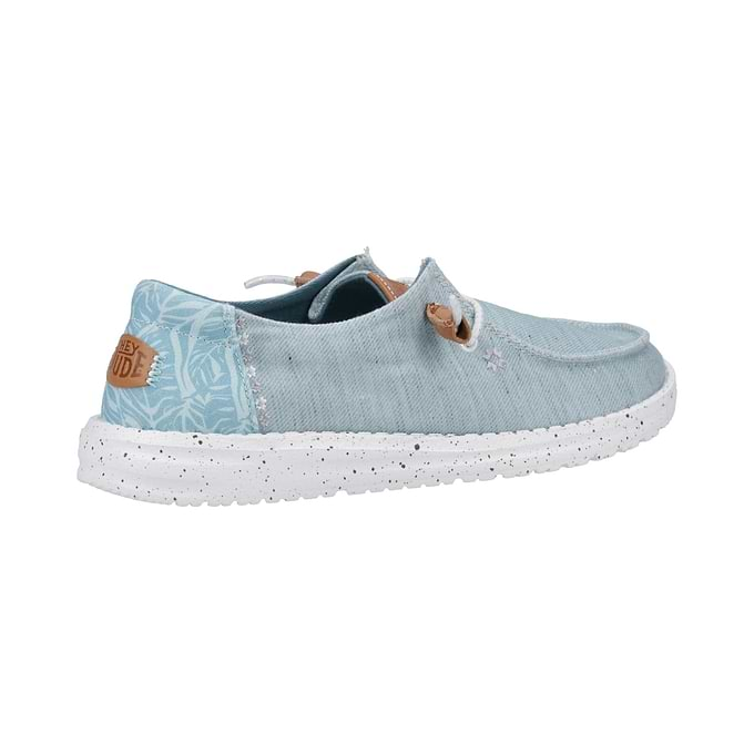 HEYDUDE Wendy Heathered Slub Tropical Womens Shoe - Blue