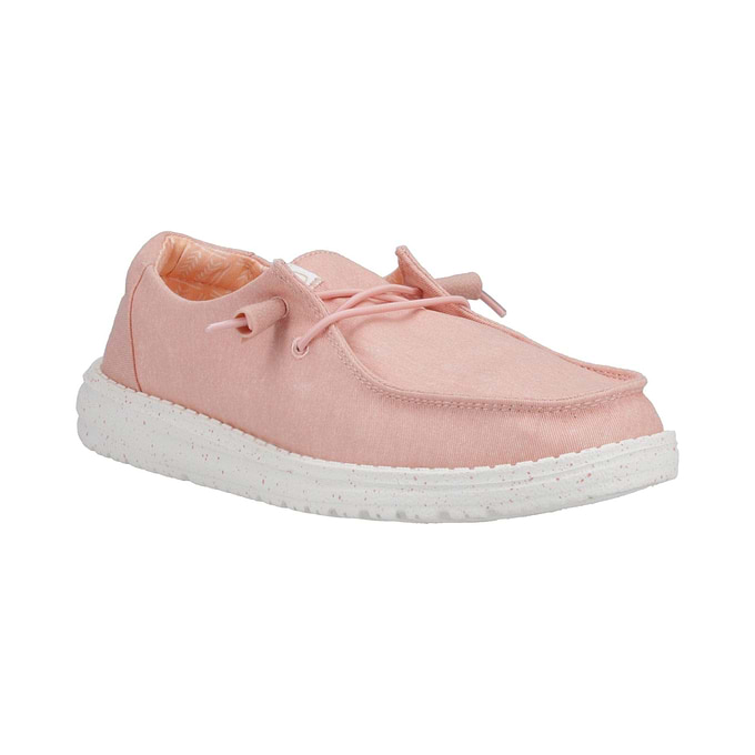 HEYDUDE Wendy Womens Canvas Shoe - Pink