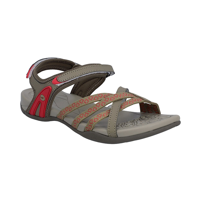 Hi-Tec Savanna II Womens Sandal - Lt Taupe/Olive/Sunset Coral