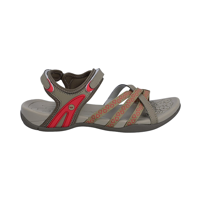 Hi-Tec Savanna II Womens Sandal - Lt Taupe/Olive/Sunset Coral